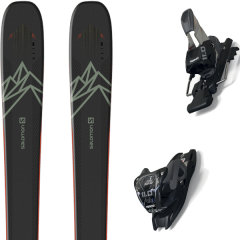 comparer et trouver le meilleur prix du ski Salomon Alpin qst 92 black/oil green/orange + 11.0 tcx black/anthracite noir sur Sportadvice