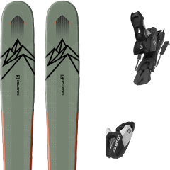 comparer et trouver le meilleur prix du ski Salomon Alpin qst ripper m + l7 gw n black/white b90 vert sur Sportadvice