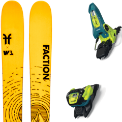 comparer et trouver le meilleur prix du ski Faction Alpin prodigy 2.0 wells lamont collab + jester 18 pro id teal/flo-yellow jaune sur Sportadvice
