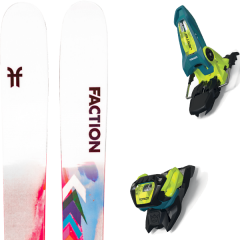 comparer et trouver le meilleur prix du ski Faction Alpin prodigy 3.0 x + jester 18 pro id teal/flo-yellow blanc sur Sportadvice
