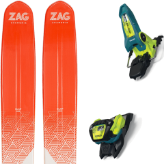 comparer et trouver le meilleur prix du ski Zag Alpin slap 122 + jester 18 pro id teal/flo-yellow orange/blanc sur Sportadvice