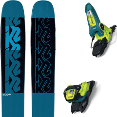 comparer et trouver le meilleur prix du ski K2 Alpin reckoner 122 + jester 18 pro id teal/flo-yellow bleu sur Sportadvice