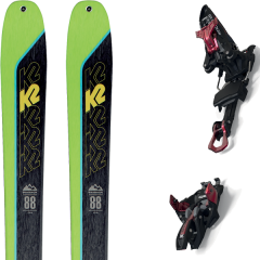 comparer et trouver le meilleur prix du ski K2 Rando wayback 88 + kingpin 10 75-100mm black/red vert/noir sur Sportadvice