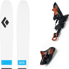 comparer et trouver le meilleur prix du ski Black Diamond Rando helio recon 105 + kingpin 10 100-125mm black/cooper mixte blanc/bleu/noir sur Sportadvice