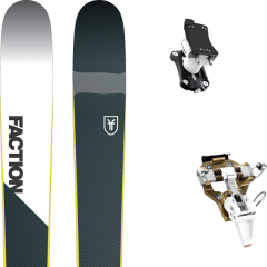 comparer et trouver le meilleur prix du ski Faction Rando prime 2.0 19 + speed turn 2.0 bronze/black bleu/blanc 2019 sur Sportadvice