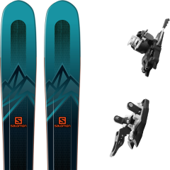comparer et trouver le meilleur prix du ski Salomon Rando mtn explore 95 darkgreen + summit 12 100 mm bleu sur Sportadvice
