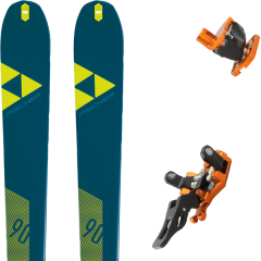 comparer et trouver le meilleur prix du ski Fischer Rando transalp 90 carbon + guide 12 orange bleu/jaune sur Sportadvice