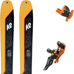 comparer et trouver le meilleur prix du ski K2 Rando wayback 106 + guide 12 orange jaune/noir sur Sportadvice