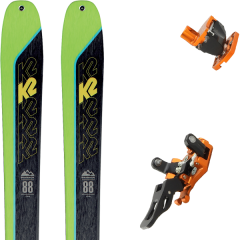 comparer et trouver le meilleur prix du ski K2 Rando wayback 88 + guide 12 orange vert/noir sur Sportadvice