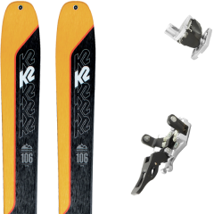 comparer et trouver le meilleur prix du ski K2 Rando wayback 106 + guide 12 gris jaune/noir sur Sportadvice