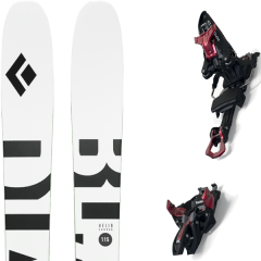 comparer et trouver le meilleur prix du ski Black Diamond Rando helio carbon 115 + kingpin 13 100-125mm black/red blanc/noir/vert sur Sportadvice