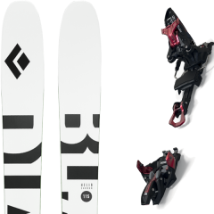 comparer et trouver le meilleur prix du ski Black Diamond Rando helio carbon 115 + kingpin 10 100-125mm black/red blanc/noir/vert sur Sportadvice