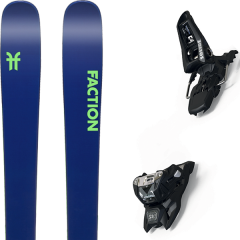 comparer et trouver le meilleur prix du ski Faction Alpin agent 1.0 + squire 11 id black bleu sur Sportadvice