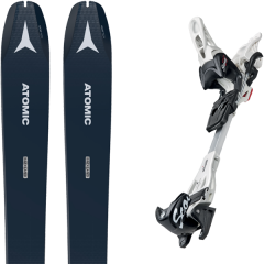 comparer et trouver le meilleur prix du ski Atomic Rando backland wmn 85 dark blue/black + fritschi scout 11 stop 90mm bleu/noir/beige sur Sportadvice