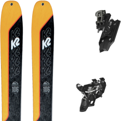 comparer et trouver le meilleur prix du ski K2 Rando wayback 106 + backland pure black/gunmetal jaune/noir sur Sportadvice