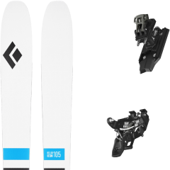 comparer et trouver le meilleur prix du ski Black Diamond Rando helio recon 105 + backland pure black/gunmetal blanc/bleu/noir sur Sportadvice