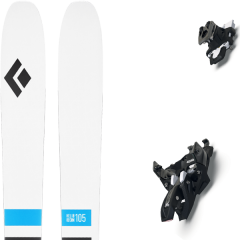comparer et trouver le meilleur prix du ski Black Diamond Rando helio recon 105 + alpinist 10 long travel black-ium blanc/bleu/noir sur Sportadvice