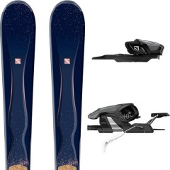 comparer et trouver le meilleur prix du ski Salomon Alpin gemma + e litium 10 18 bleu/violet 2018 sur Sportadvice