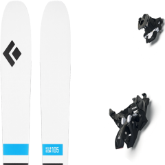 comparer et trouver le meilleur prix du ski Black Diamond Rando helio recon 105 + alpinist 10 black/ium blanc/bleu/noir sur Sportadvice