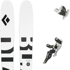 comparer et trouver le meilleur prix du ski Black Diamond Rando helio carbon 115 + guide 12 gris blanc/noir/vert sur Sportadvice
