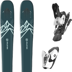 comparer et trouver le meilleur prix du ski Salomon Alpin n qst lux 92 green/bl + z12 b100 white/black vert/bleu sur Sportadvice