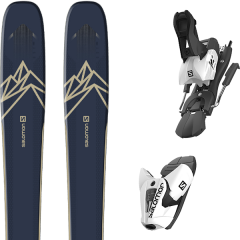 comparer et trouver le meilleur prix du ski Salomon Alpin qst 99 dark + z12 b100 white/black bleu sur Sportadvice