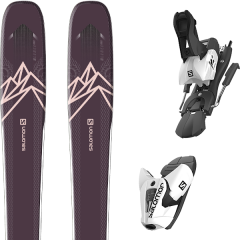 comparer et trouver le meilleur prix du ski Salomon Alpin qst lumen 99 purple/light + z12 b100 white/black violet/rose sur Sportadvice