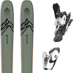 comparer et trouver le meilleur prix du ski Salomon Alpin qst 106 oil green/orange + z12 b100 white/black vert sur Sportadvice
