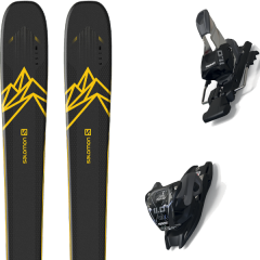 comparer et trouver le meilleur prix du ski Salomon Alpin qst 92 dark blue/yellow + 11.0 tcx black/anthracite bleu sur Sportadvice