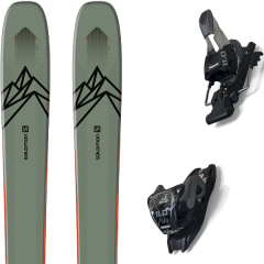 comparer et trouver le meilleur prix du ski Salomon Alpin qst 106 oil green/orange + 11.0 tcx black/anthracite vert sur Sportadvice