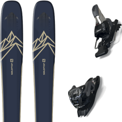 comparer et trouver le meilleur prix du ski Salomon Alpin qst 99 dark + 11.0 tcx black/anthracite bleu sur Sportadvice