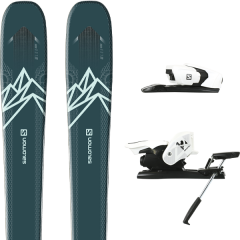 comparer et trouver le meilleur prix du ski Salomon Alpin n qst lux 92 green/bl + z12 b90 white/black vert/bleu sur Sportadvice