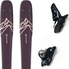 comparer et trouver le meilleur prix du ski Salomon Alpin qst lumen 99 purple/light + squire 11 id black violet/rose sur Sportadvice