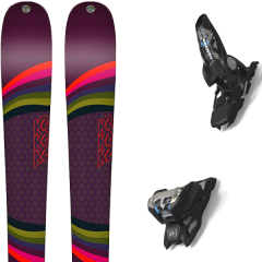 comparer et trouver le meilleur prix du ski K2 Alpin missconduct 19 + griffon 13 id black violet sur Sportadvice
