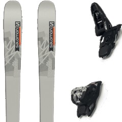 comparer et trouver le meilleur prix du ski Salomon Qst spark grey/orange + squire 11 black gris taille 150 sur Sportadvice