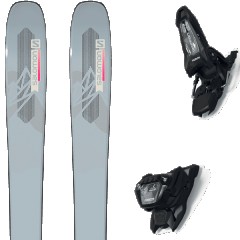 comparer et trouver le meilleur prix du ski Salomon Free qst lumen 99 light grey/pink + griffon 13 id black gris taille 153 sur Sportadvice