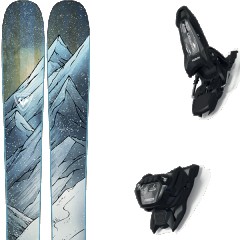 comparer et trouver le meilleur prix du ski Rossignol Free blackops w 98 + griffon 13 id black bleu taille 160 sur Sportadvice