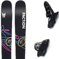 comparer et trouver le meilleur prix du ski Faction Free prodigy 4 + squire 11 black noir/multicolore taille 191 sur Sportadvice