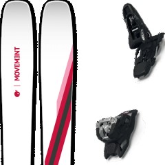 comparer et trouver le meilleur prix du ski Movement Free go 98 w ti + squire 11 black blanc/rose/gris taille 162 sur Sportadvice