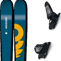 comparer et trouver le meilleur prix du ski Movement All mountain polyvalent fly 95 + griffon 13 id black bleu/jaune taille 171 sur Sportadvice