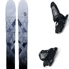 comparer et trouver le meilleur prix du ski Icelantic Ski Free ictic saba pro 107 + griffon 13 id black noir/bleu/gris taille 187 sur Sportadvice