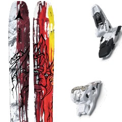 comparer et trouver le meilleur prix du ski Atomic Free bent 110 red/yellow + squire 11 white rouge/jaune/gris taille 188 sur Sportadvice