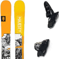 comparer et trouver le meilleur prix du ski Majesty Free dirty bear xl + squire 11 black jaune/noir/blanc taille 174 sur Sportadvice