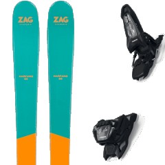 comparer et trouver le meilleur prix du ski Zag All mountain polyvalent h86 lady + griffon 13 id black bleu/jaune taille 170 sur Sportadvice