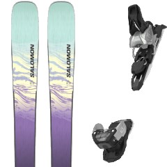 comparer et trouver le meilleur prix du ski Salomon Alpin stance w 88 blk/chive blossom/aquatic + warden mnc 11 n silver/black l90 violet/vert/noir mod le sur Sportadvice