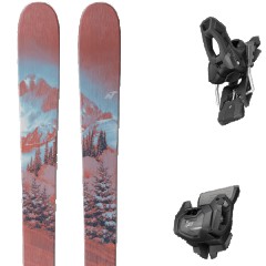 comparer et trouver le meilleur prix du ski Nordica Santa ana 98 midnight pink/bleu + marron / bleu / noir sur Sportadvice