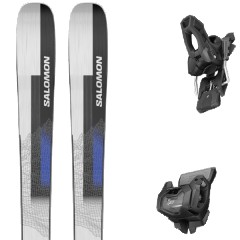 comparer et trouver le meilleur prix du ski Salomon Stance 96 blk/race blue/wet weather + gris / noir / bleu sur Sportadvice