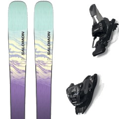 comparer et trouver le meilleur prix du ski Salomon Stance w 88 blk/chive blossom/aquatic + violet / vert / noir sur Sportadvice
