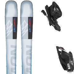 comparer et trouver le meilleur prix du ski Salomon Qst blank team illus blue/past neon blue/poppy + gris sur Sportadvice