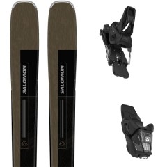 comparer et trouver le meilleur prix du ski Salomon E stance 84 + m12 gw f90 b noir / marron sur Sportadvice